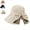 Beige, variant on Bowknot Wide Brim Sun Protective Hat, Elegant Straw Garden Hat with Bow, Stylish Lightweight Cap for Outdoor Hiking