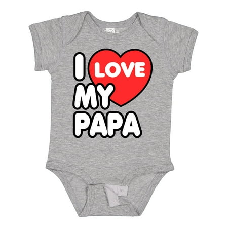 

Inktastic I Love My Papa Gift Baby Boy or Baby Girl Bodysuit