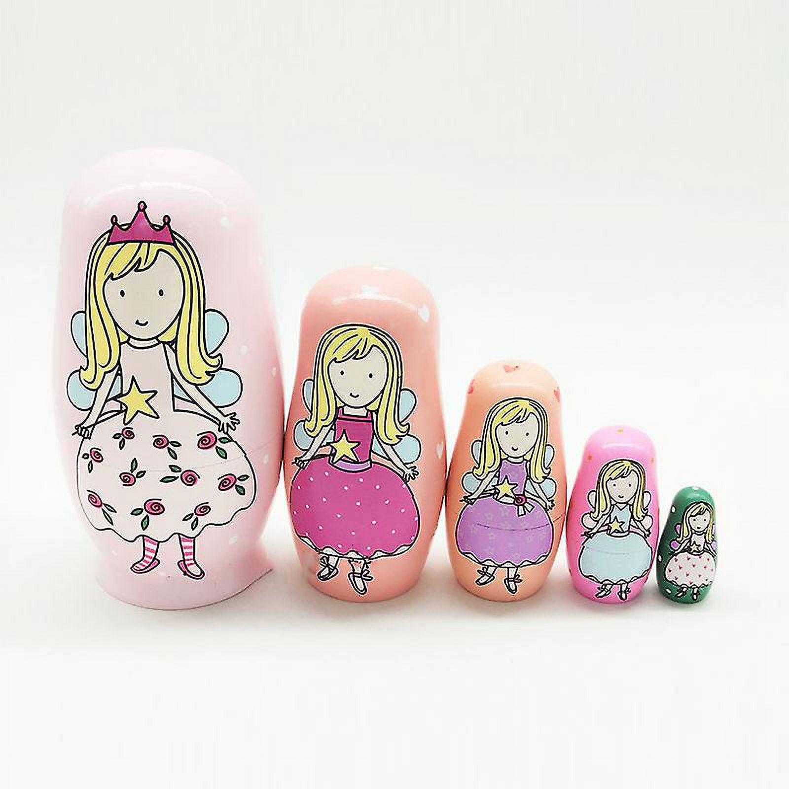 Set De 5 Muñecas Rusas Matryoshka De Madera En Blanco – Para Pintar Y Personalizar, Manualidad Educativa Para Niños Y Adultos