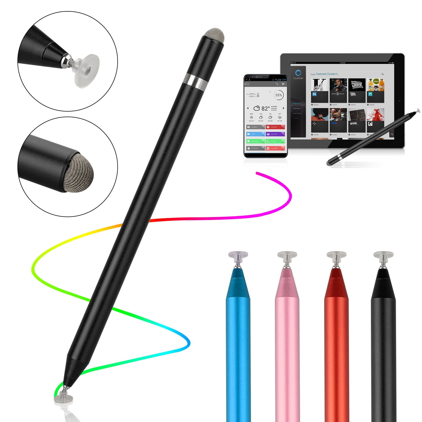 Stylus Pen, EEEKit 2 in 1 High Sensitivity Precision Universal Disc Stylus Touch Screen Pen for 
