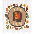 thumbnail image 3 of Ambesonne Hello Shower Curtain, Autumn Theme Vintage Fox, 69"Wx75"L, Multicolor, 3 of 3