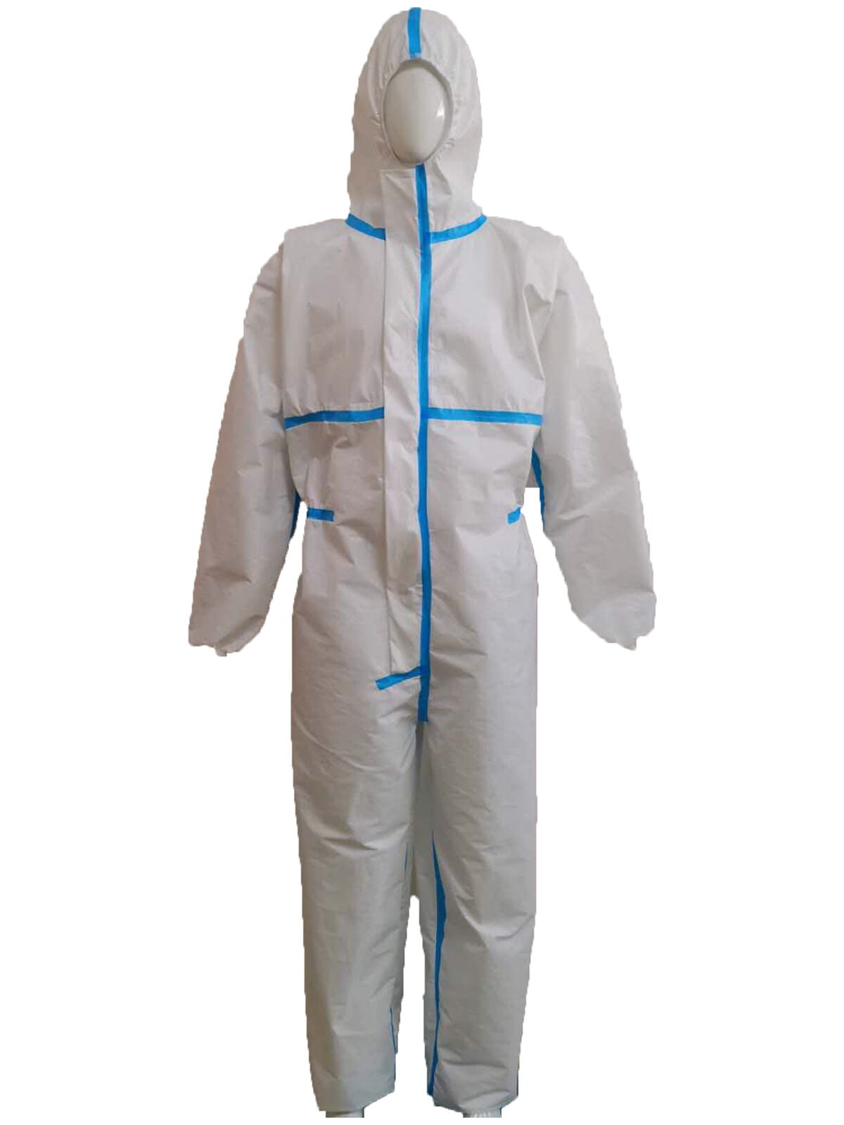 Protective Disposable Overall Boiler Paper Suit Coveralls Protection 5Pcs