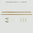 thumbnail image 6 of Exclusive Home Diana 1" Curtain Rod and Finial Set, Gold, Adjustable 36"-72", 6 of 7