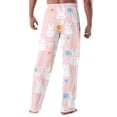 thumbnail image 4 of Domuza Easter Rabbit Pajama Pants for Men Casual Drawstring Elastic Waist Pjs Trousers Loose Fit Comfy Lounge Sleep Pants with Pockets Pink 2XL, 4 of 4