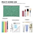 thumbnail image 4 of Hirioo Green Glitter for Paper Reusable Cosmetic Bag Zipper Encouragement Travel Pouch Toiletry Bag for Women Girls, 4 of 7