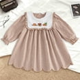 thumbnail image 2 of Gubotare Toddler Girl Clothes Toddler Vintage Floral Girls Strap Dress Summer Casual Tea Party Beach Sundress 2T 3T (Brown,2-3 Years), 2 of 5
