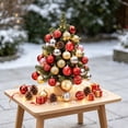 thumbnail image 6 of 49 Pcs Mini Christmas Ornaments for Mini Tree - 1.18" Shatterproof Small Hanging Balls Set for Xmas Holiday Table Wreath Decor (B), 6 of 8