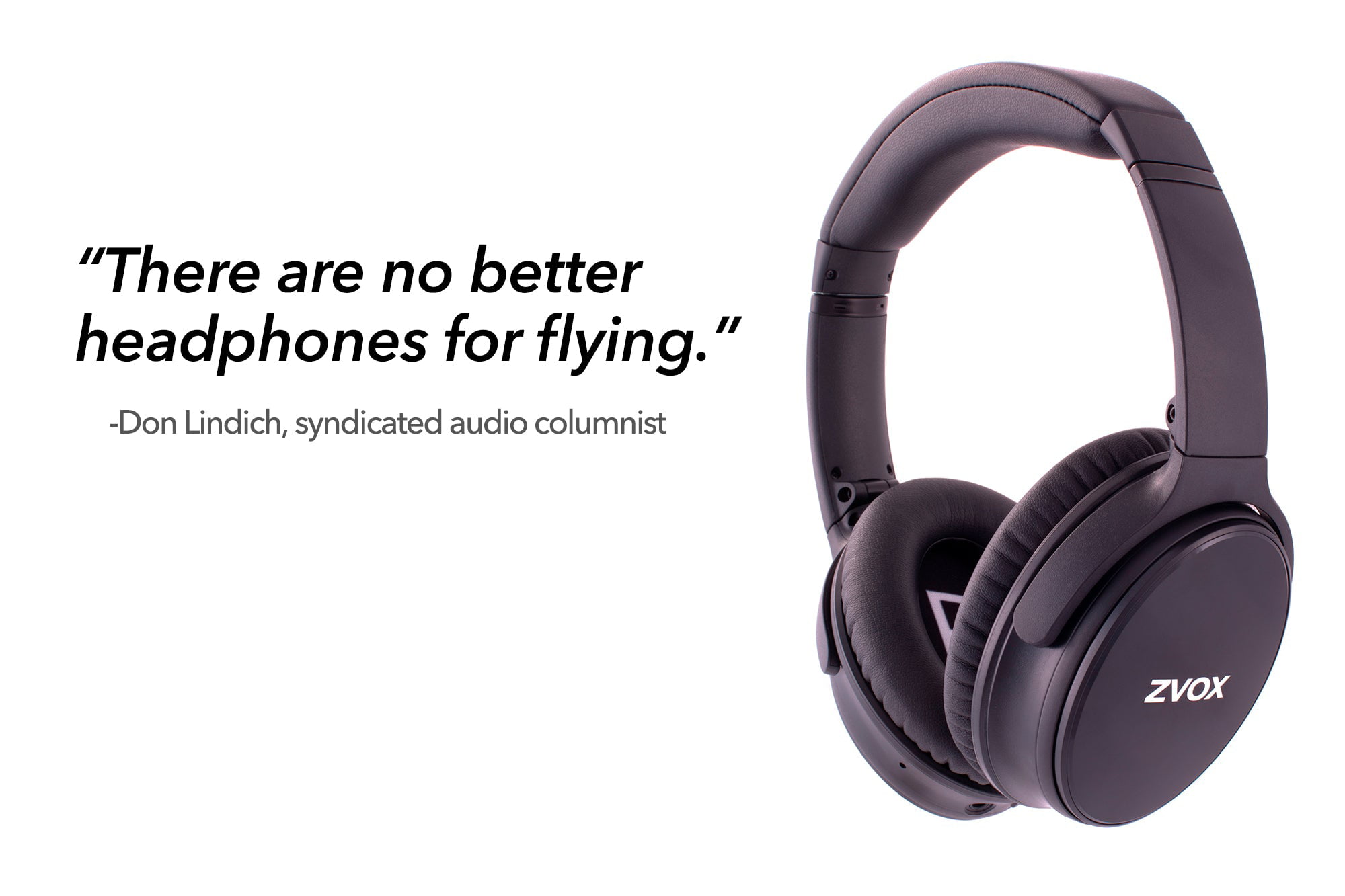 ZVOX AV50 Noise Cancelling Wireless Over Ear Headphones with