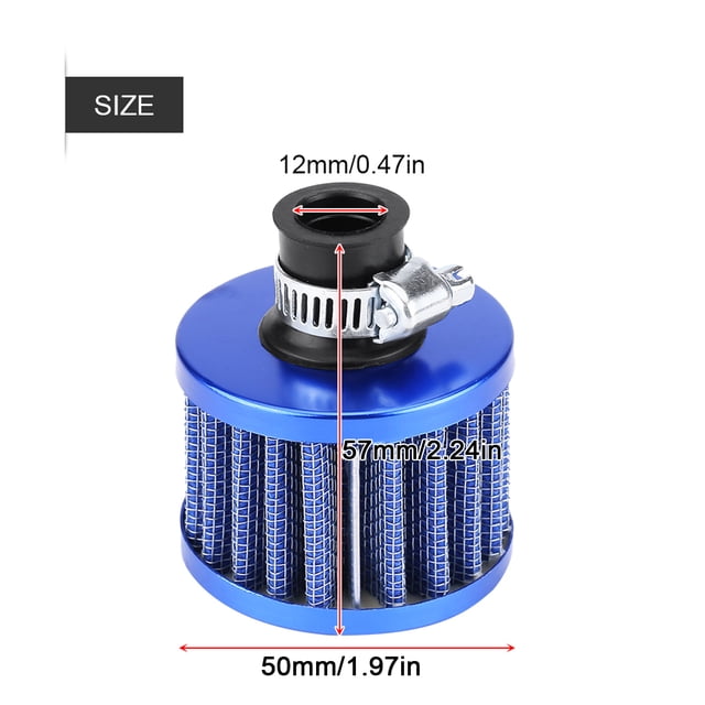 Filtro de aire, kit de filtro de admisión de aire frío universal para automóvil de 12 mm, filtro de admisión de aire frío, tecnología avanzada