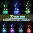 thumbnail image 2 of shiyou-TRIPRO Hedgehog Cartoon 3D Illusion Table Lamp Night Light with Lighted Base,16 Colors Change, Smart Touch Button & Remote Control for Gifts, 2 of 4