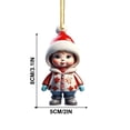 thumbnail image 3 of 2D Acrylic Dwarf Christmas Tree Pendant Christmas Cute Christmas Dwarf Double Print 2D Gift Pendant, 3 of 6