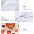 thumbnail image 5 of SKYSONIC 2 Pcs Hanging Hand Towels, Soft Absorbent Retro Valentine Orange Hearts Towel for Kitchen Bathroom, 12"x17", 5 of 7