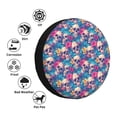 thumbnail image 4 of Naloa Skull blue leaf PVC Leather Spare Tire Wheel Cover for Car Truck SUV Camper Trailer Universal Fit many size14 inch, 4 of 6