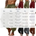 thumbnail image 2 of cocolona Mens Summer Casual Harem Pants Elastic Waist Drawstring Baggy Boho Yoga Beach Pants with Pockets, 2 of 5