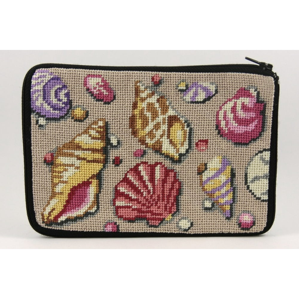 Stitch & Zip Needlepoint Purse/Cosmetic Case Kit - SZ567 Shells