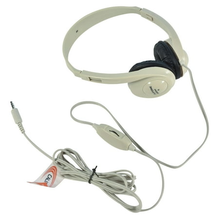 UPC: 0610356210000 | Califone 3060AV Lightweight On-Ear Stereo Headphones with Inline Volume Control 3.5mm Plug Beige Each