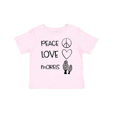

Inktastic Peace Love Morels Mushroom Hunting Gift Toddler Boy or Toddler Girl T-Shirt