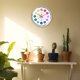 thumbnail image 3 of Reloj de pared silencioso para niños que aprenden la hora Forma de flor, 3 of 9
