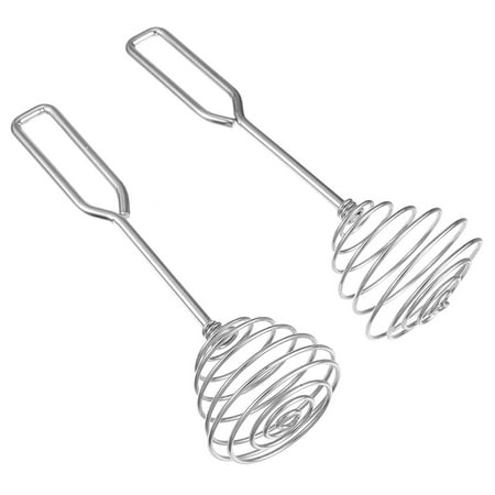 

2 pcs Stainless Steel Egg Whisks Stirrer Cream Frother Square-shank Egg Mixers