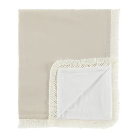 UPC: 0846480090960 | Boho Fringe Linen Security Baby Blanket by Sweet Jojo Designs
