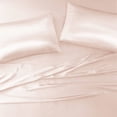 thumbnail image 3 of Regency Heights Satin Sheet Set, Cal King Bed Sheets with Pillowcases, 6-Piece Luxury Silky Sheet Set, Pink, Gifts for Women, 3 of 18