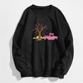 thumbnail image 3 of IROINNID Breast Cancer Sweatshirt for Women Breast Cancer Awareness Comfy Round Neck Cure Printing Harajuku Style Long Sleeve Sweatshirts Tops,Black, 3 of 5