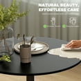 thumbnail image 4 of HOMCOM 27.6" Round Dining Table for 2, Wood Veneer Kitchen Table, Black, 4 of 9