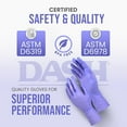 thumbnail image 3 of DASH VitalGard Nitrile Exam Grade Disposable Gloves, Periwinkle Blue, 3.9 mil, Box of 100 (L), 3 of 6
