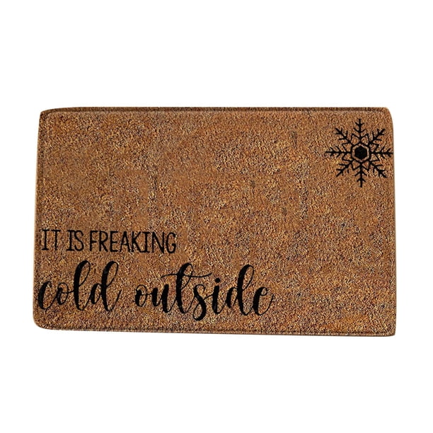 Alfombra de puerta delantera para decoración de Festival de Navidad, alfombrilla antideslizante para interiores y exteriores, 60x40cm