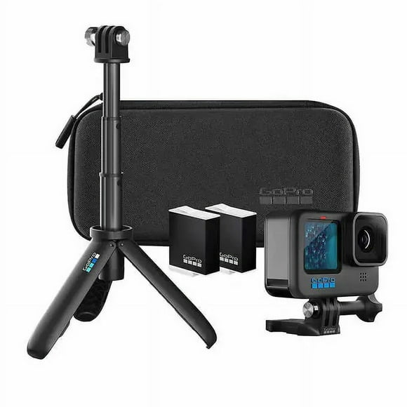 GoPro HERO11 Black - Essential Bundle - GoPro HERO 11 Black + 2 extra Battery + Compact Case + Extension Pole - Open box