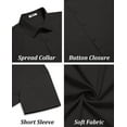 thumbnail image 4 of COOFANDY Men's Casual Business Dress Shirts Short Sleeve Button Up Summer Shirts, 4 of 7