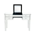 thumbnail image 4 of Inspired Home Antonella Mirrored Makeup Vanity Table, Clear, 4 of 9