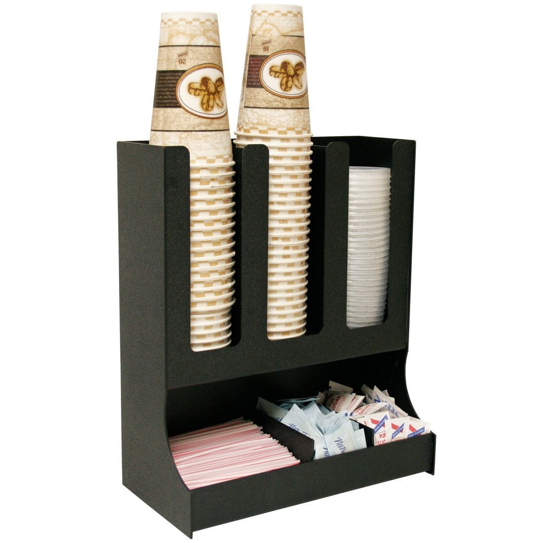 Organizer for Coffee Cups & Lids and More! 3 Movable Dividers