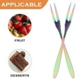 thumbnail image 2 of MLINS Stainless Steel Fruit Forks Reusable Two Prongs Dessert Forks for Eating Fruit Assorted Color, 2 of 8