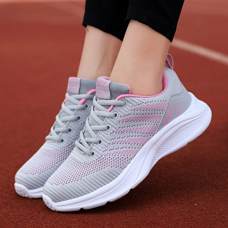 WANYNG Shoes Fashion Sneakers Lace Up Shoes Breathable Outdoor Women Sports  Runing Mesh Women's Sneakers Women Sneakers Size 12 Wide Bio Shoes