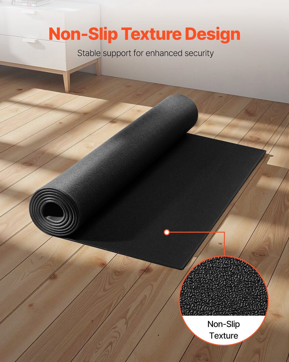 Tapis de Protection de Sol pour Appareil de Fitness,Tapis Velo d'équipement de Fitness - Tapis de Protection de Sol antidérapant pour Tapis de Course, vélos, rameurs, 152.5 x 60 cm