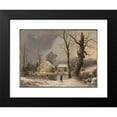 thumbnail image 2 of George Henry Durrie 18x14 Black Modern Framed Museum Art Print Titled - Winter&nbsp;Landscape (1859), 2 of 5