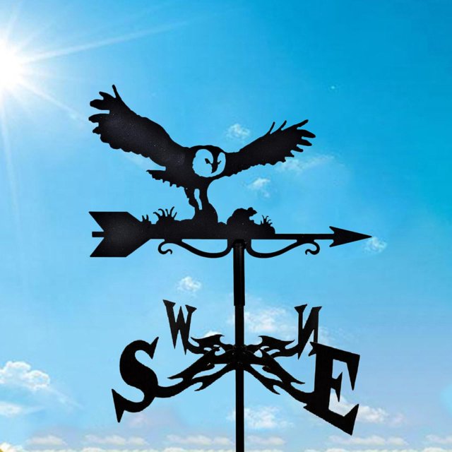 Classic European Style Weather Vane, Farm Scene, Garden Stake, Weather Vane, Wind Direction Indicator , Owl, Owl