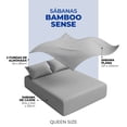 thumbnail image 5 of Juego de Sábanas Queen Size Spring Air Bamboo Sense Tacto Seda Transpirable Gris, 5 of 5