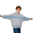 thumbnail image 5 of Hxshgdsn Long Sleeve Sweatshirts For Girls And Boys Cute Letters Printed With Hooded Pullover Tops Gray 13 Years, 5 of 7