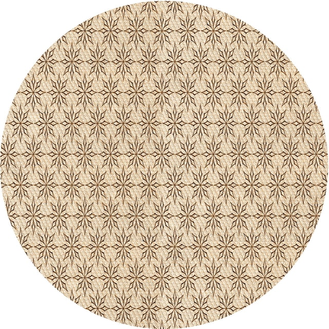 Ahgly Company Tapis d'Intérieur Lavables en Machine, Ronds, Bruns Transitionnels, Ronds de 6'