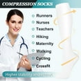 thumbnail image 4 of 8 Pairs Copper Compression Socks for Women & Men Circulation 15-28 mmhg - Better Blood Flow, Swelling, Best Support for Medical, Running, Nursing, 4 of 6