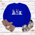 thumbnail image 4 of Chemises à Manches Longues pour Femmes Mode Décontractée Hauts Mignons Imprimés en Peluche Col Rond Chandails en Molleton Sans Capuche Tenue de Plage en Liquidation, 4 of 5