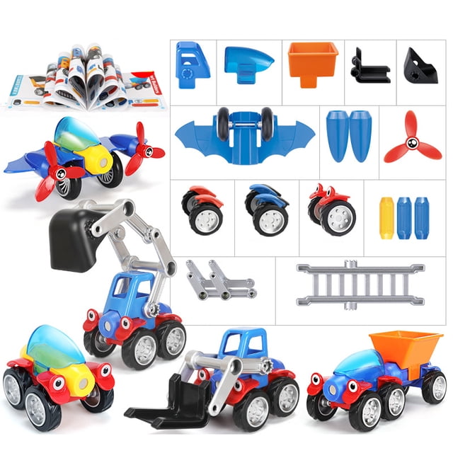 Bloques De Construcción Magnéticos Palos Magnéticos Bolas De Metal Diseñador Magnético Juego De Construcción Vehículo Coche Juguetes Para Niños seitruly FN003238-01