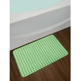 thumbnail image 2 of Gingham Bath Mat, Picnic Blanket Inspired Green and White Plaid Retro Gingham Checkered Pattern, Plush Bathroom Decor Mat with Non Slip Backing, 29.5" X 17.5", Green and White, by Ambesonne, 2 of 2