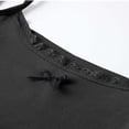 thumbnail image 4 of FRSASU Women's Sleeveless Tank Top Summer Solid Color Casual Scoop Neck Basic Velvet Lace Cami Shirts Black, 4 of 5