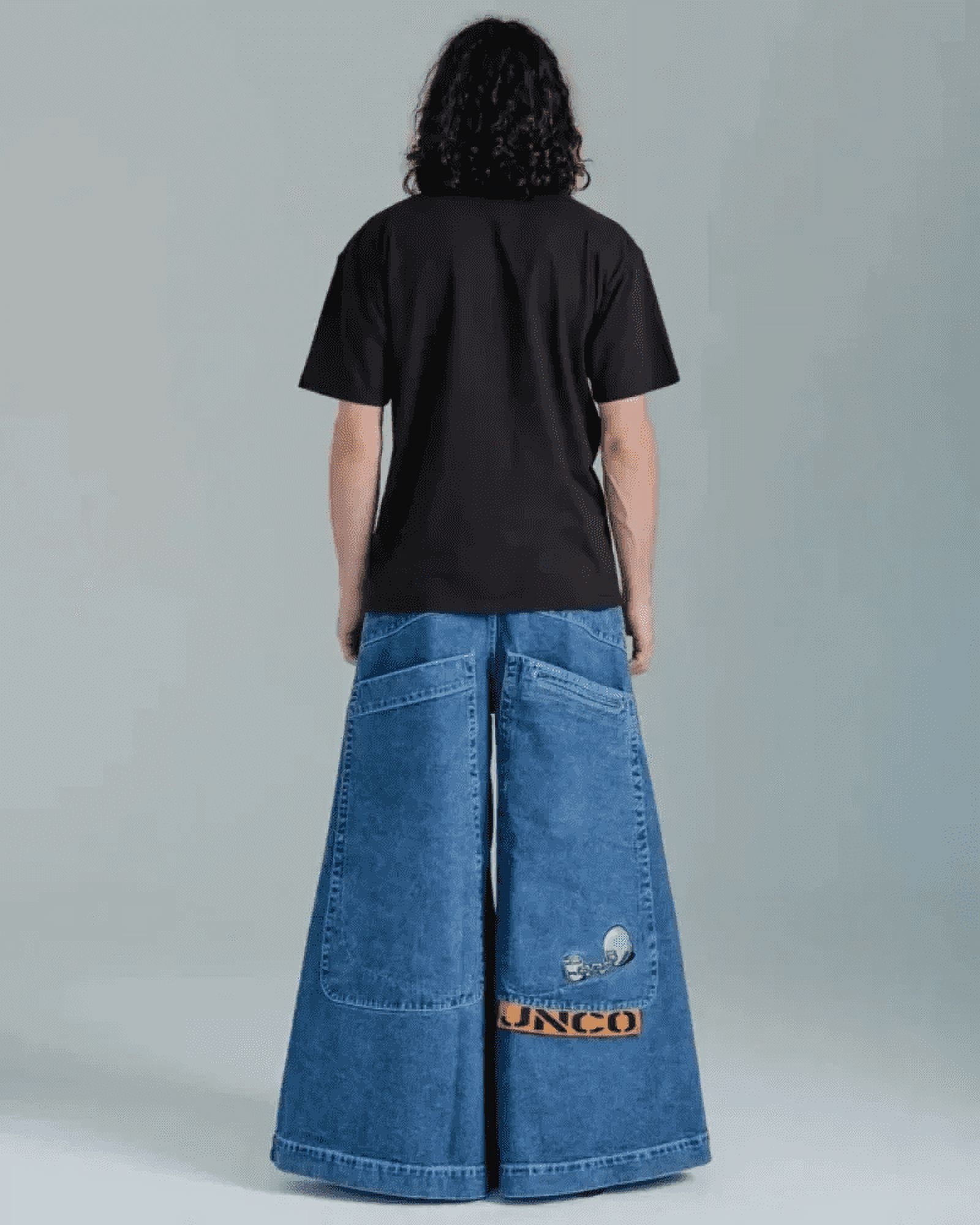 JNCO Jeans New Mens Harajuku Retro Hip Hop Skull Embroidery