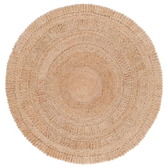 SAFAVIEH Natural Fiber Paolo Solid Area Rug, Natural, 5' x 5' Round