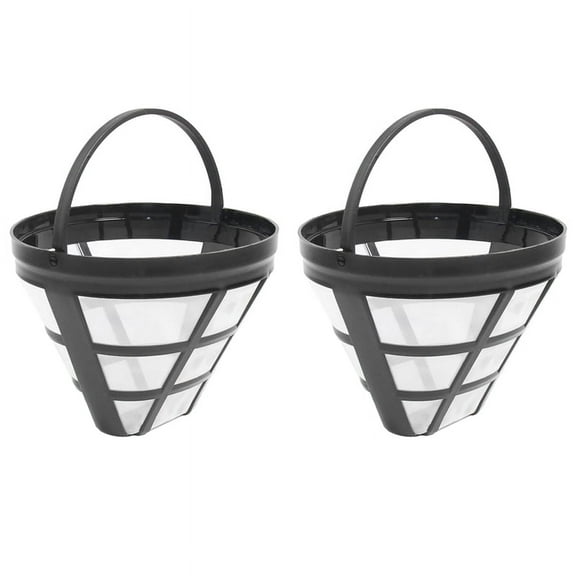 2Pack No.4 Reusable Coffee Maker Basket Filter for Filters, Fit Most 8-12 Cup Machine