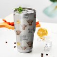 thumbnail image 3 of 30oz White Highland Cow Flower Bathtub Pattern Tumblers Stainless Steel Tumbler with Lid and Straw,Vacuum Insulated Double Wall Travel Tumbler Cups Mug with Cleaning Brush for Coffee,Tea, 3 of 7